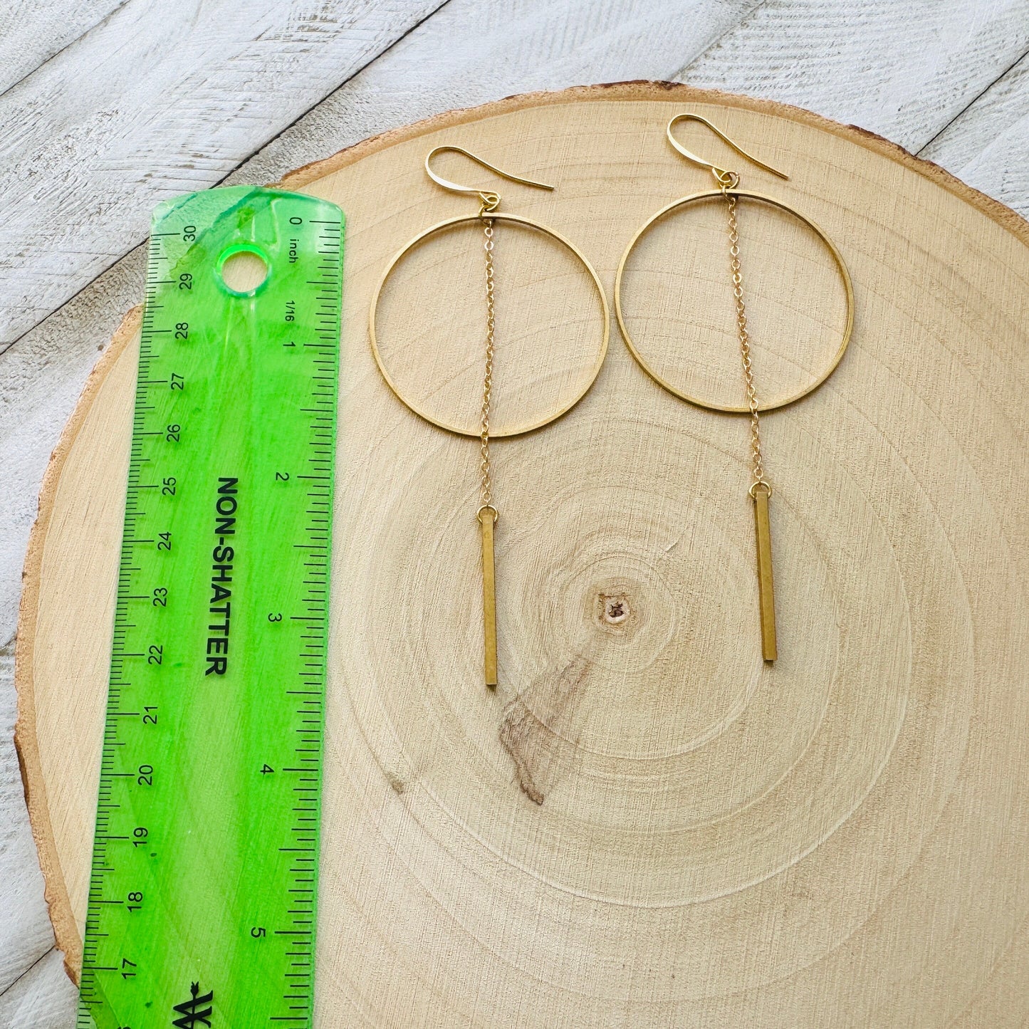 Brass Hoop Earrings