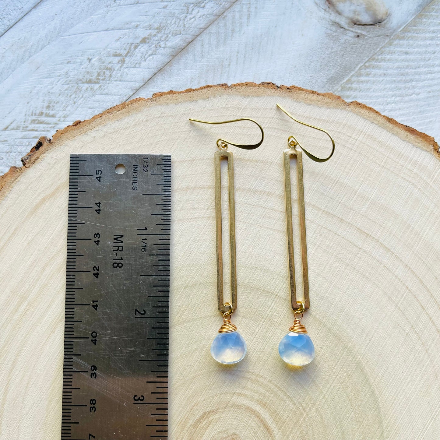 Brass Opalite Earrings