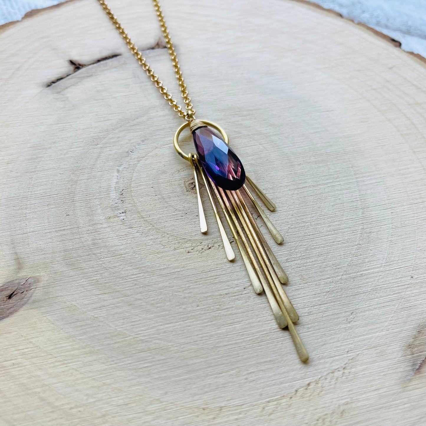 Amethyst Fringe Necklace