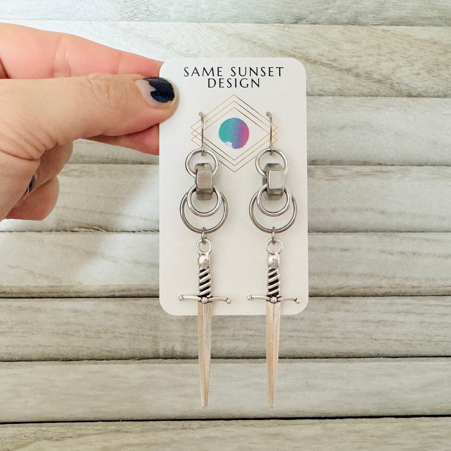 Sword Earrings