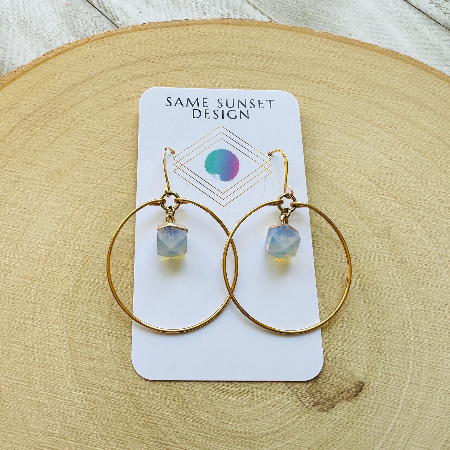Opalite Hoop Earrings