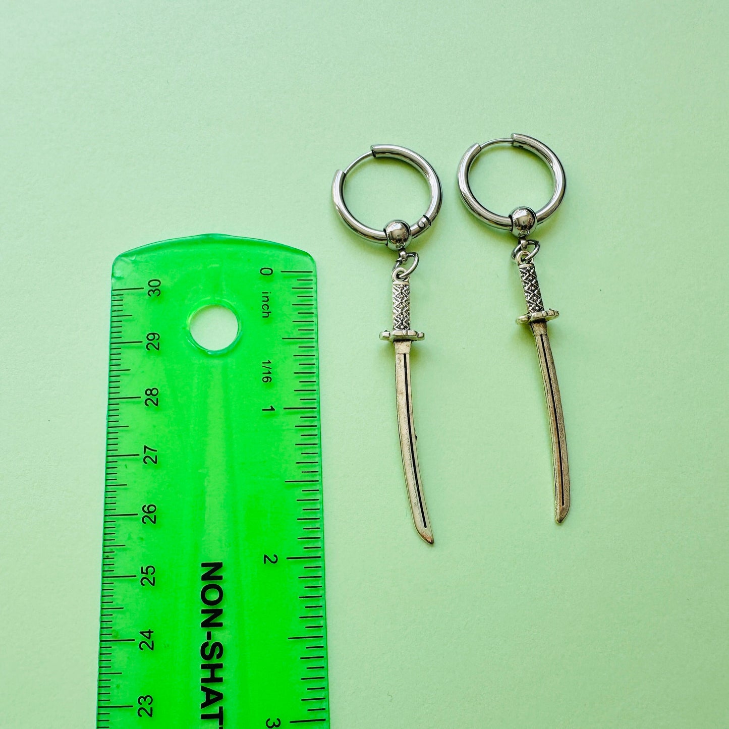 Sword Huggie Hoop Earrings