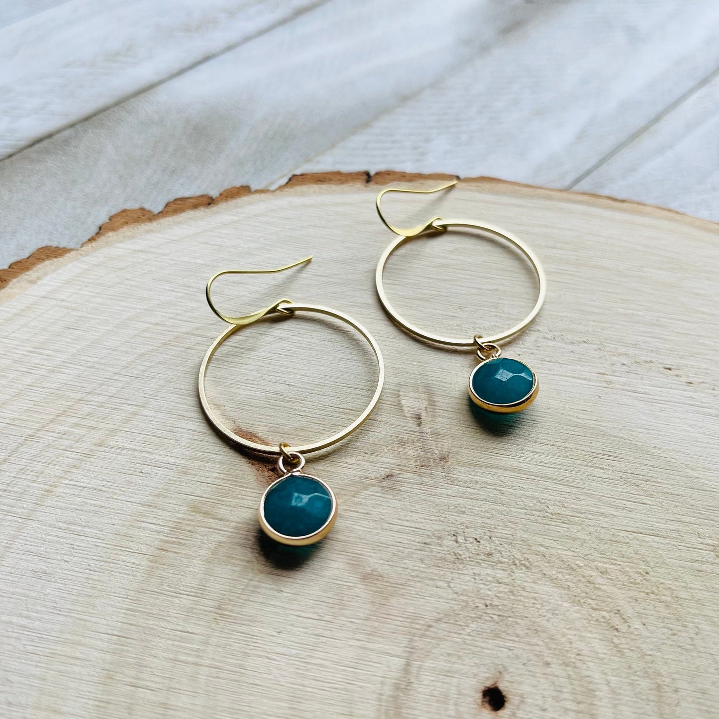 Brass Hoop Earrings