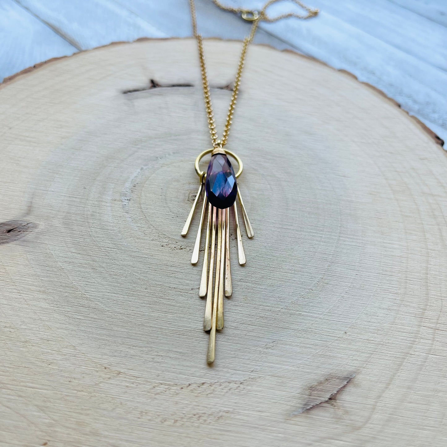 Amethyst Fringe Necklace