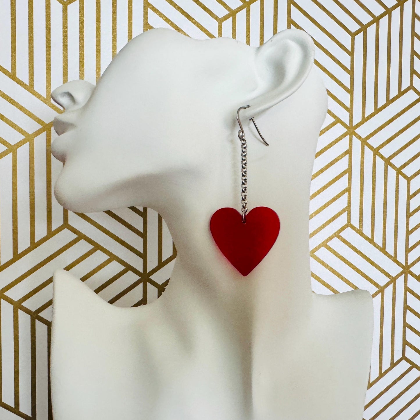 Red Heart Earrings