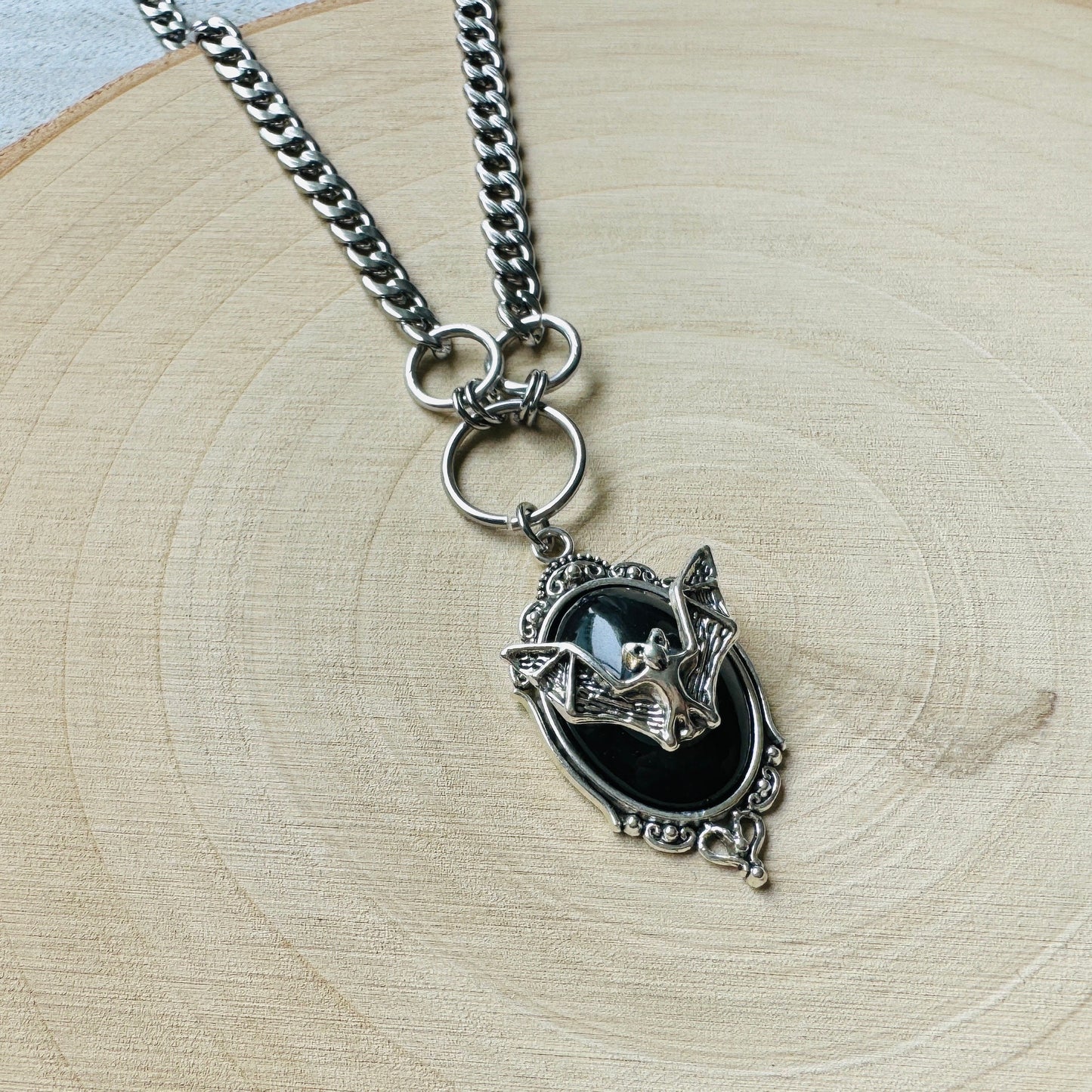 Stainless Steel Bat Necklace