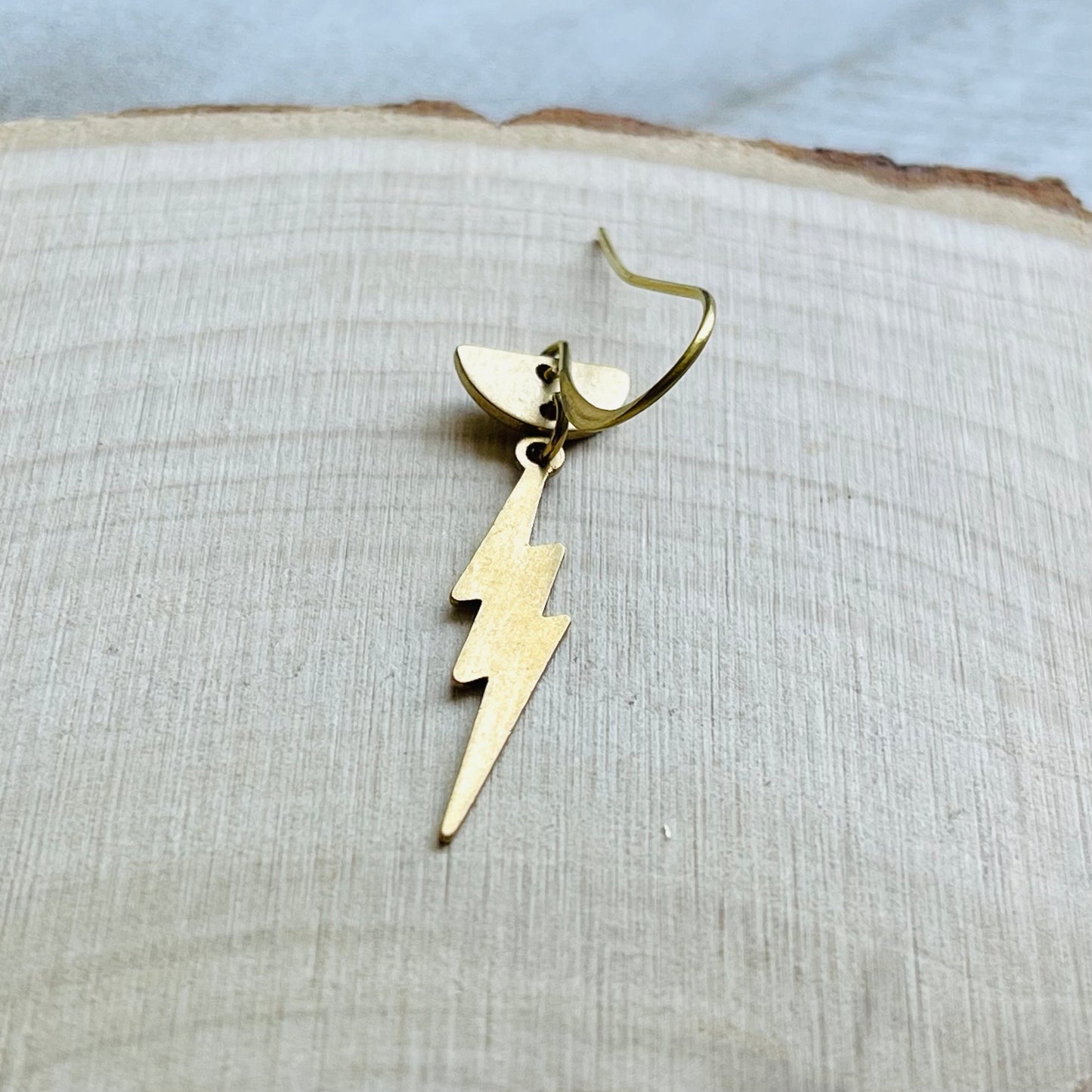 Single Lightning Bolt Earring