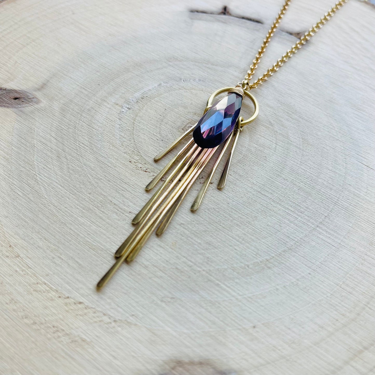 Amethyst Fringe Necklace