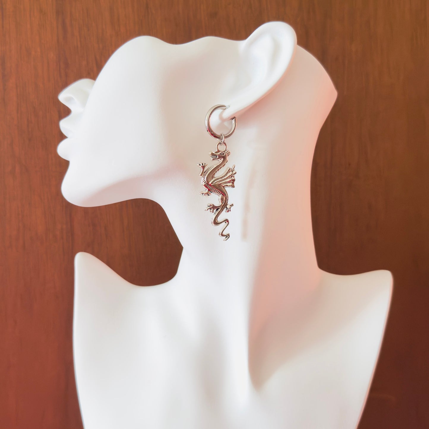 Dragon Huggie Hoop Earrings