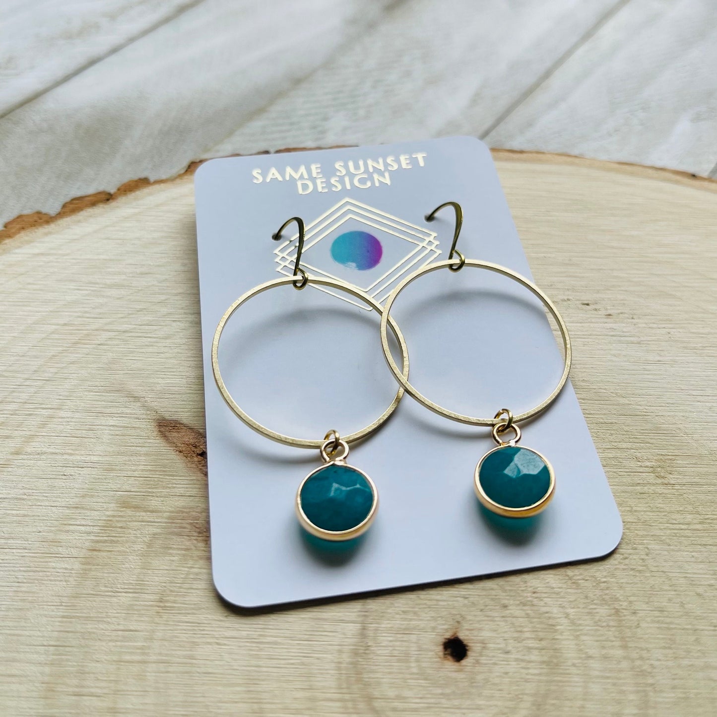 Brass Hoop Earrings