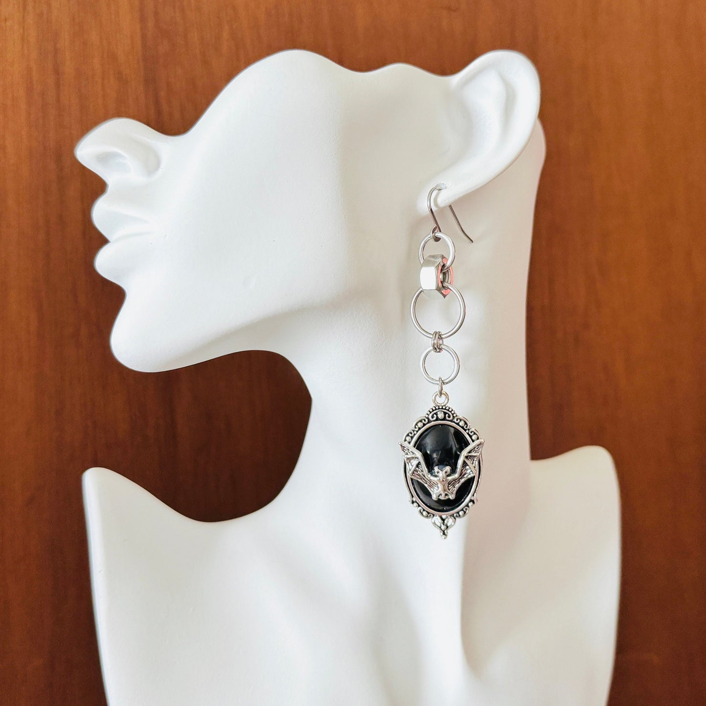 Silver Bat Earrings