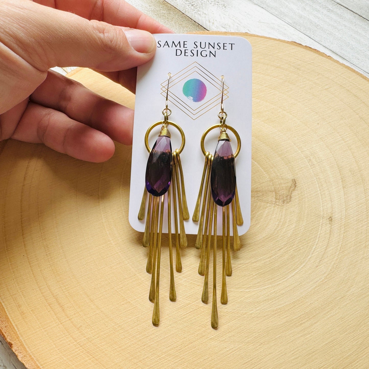 Amethyst Fringe Earrings