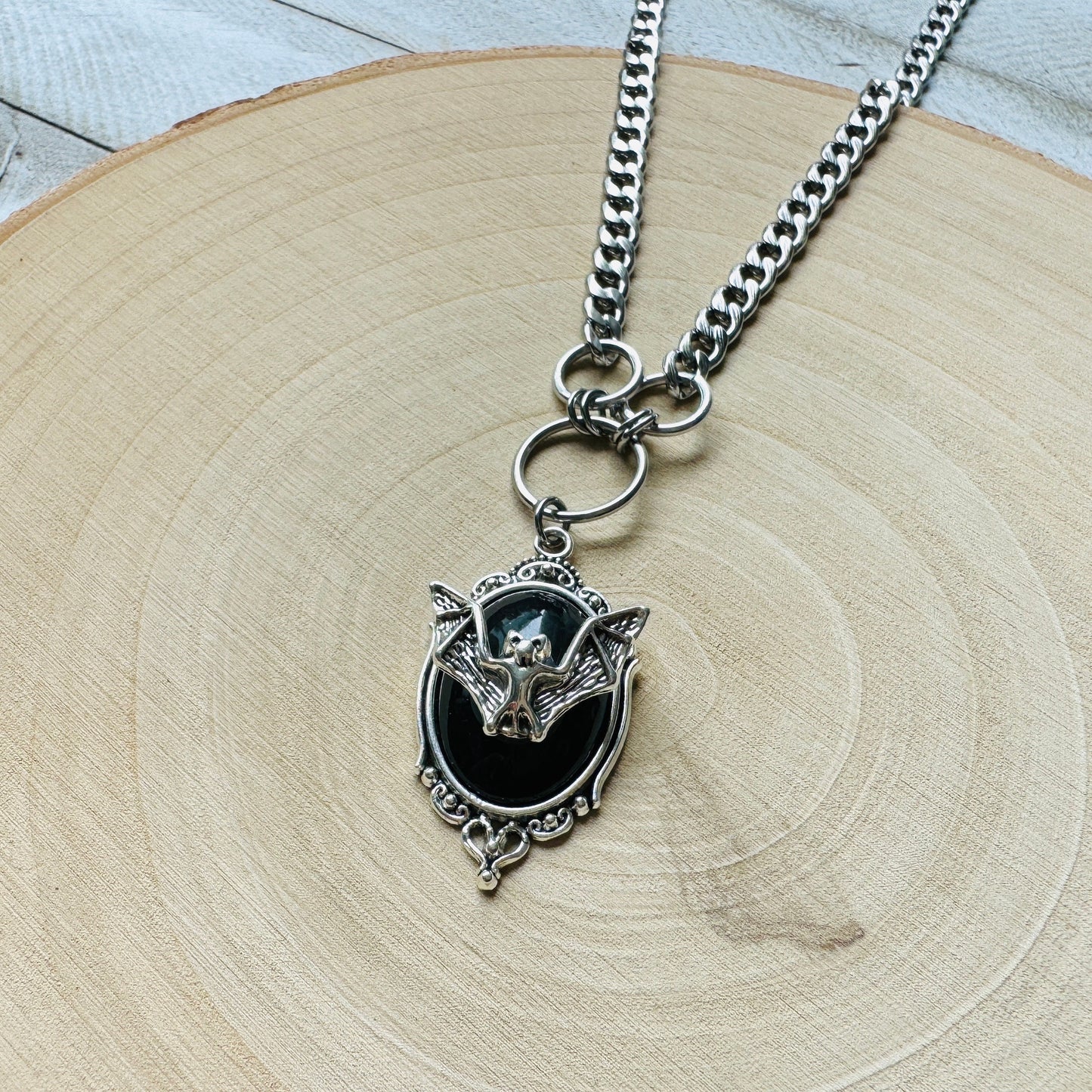 Stainless Steel Bat Necklace