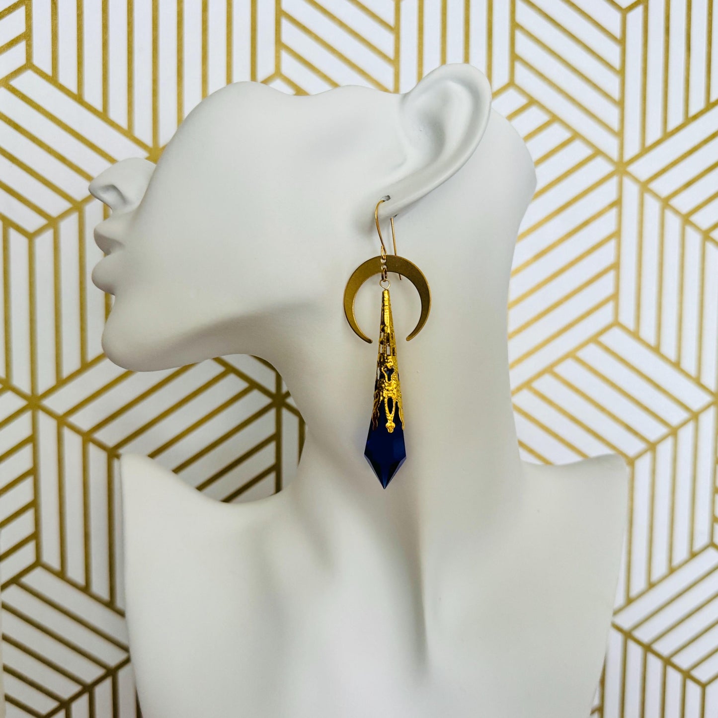 Blue Moon Crystal Earrings