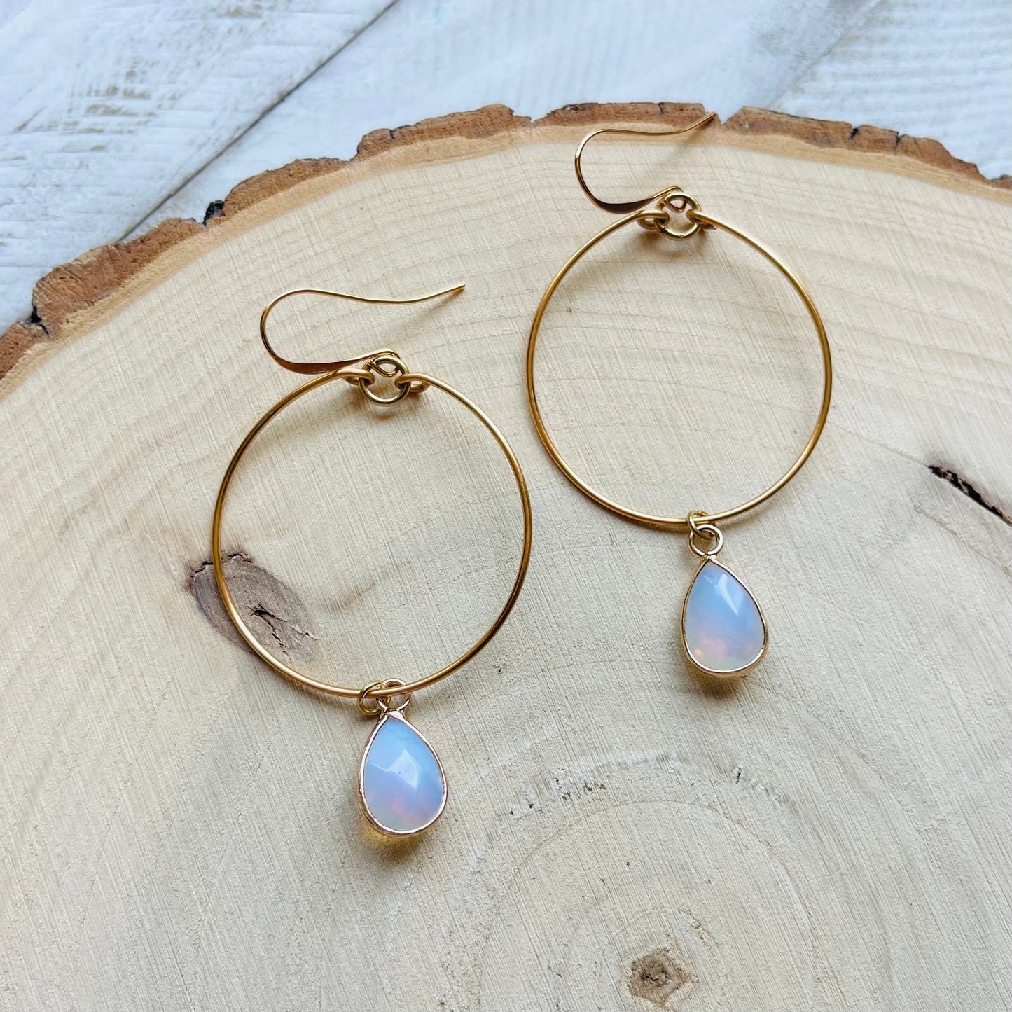 Opalite Hoop Earrings