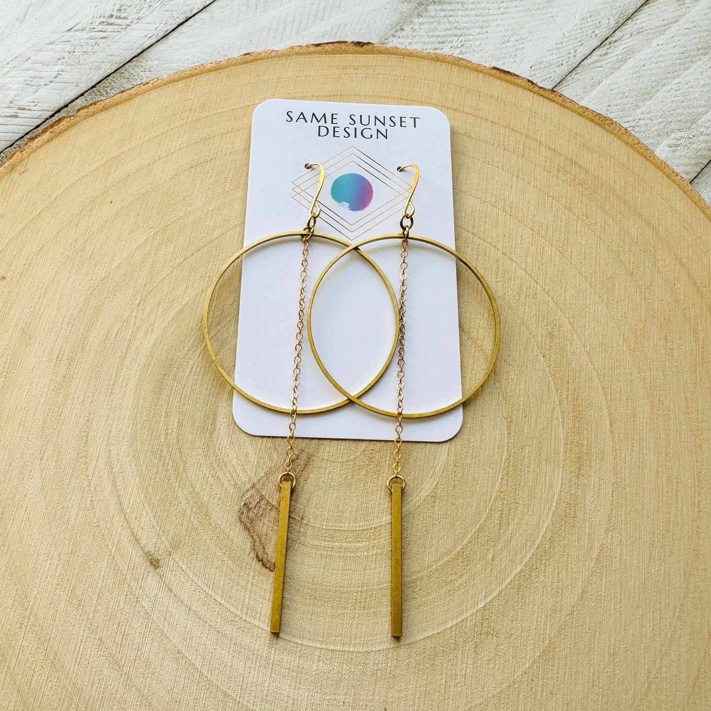 Brass Hoop Earrings