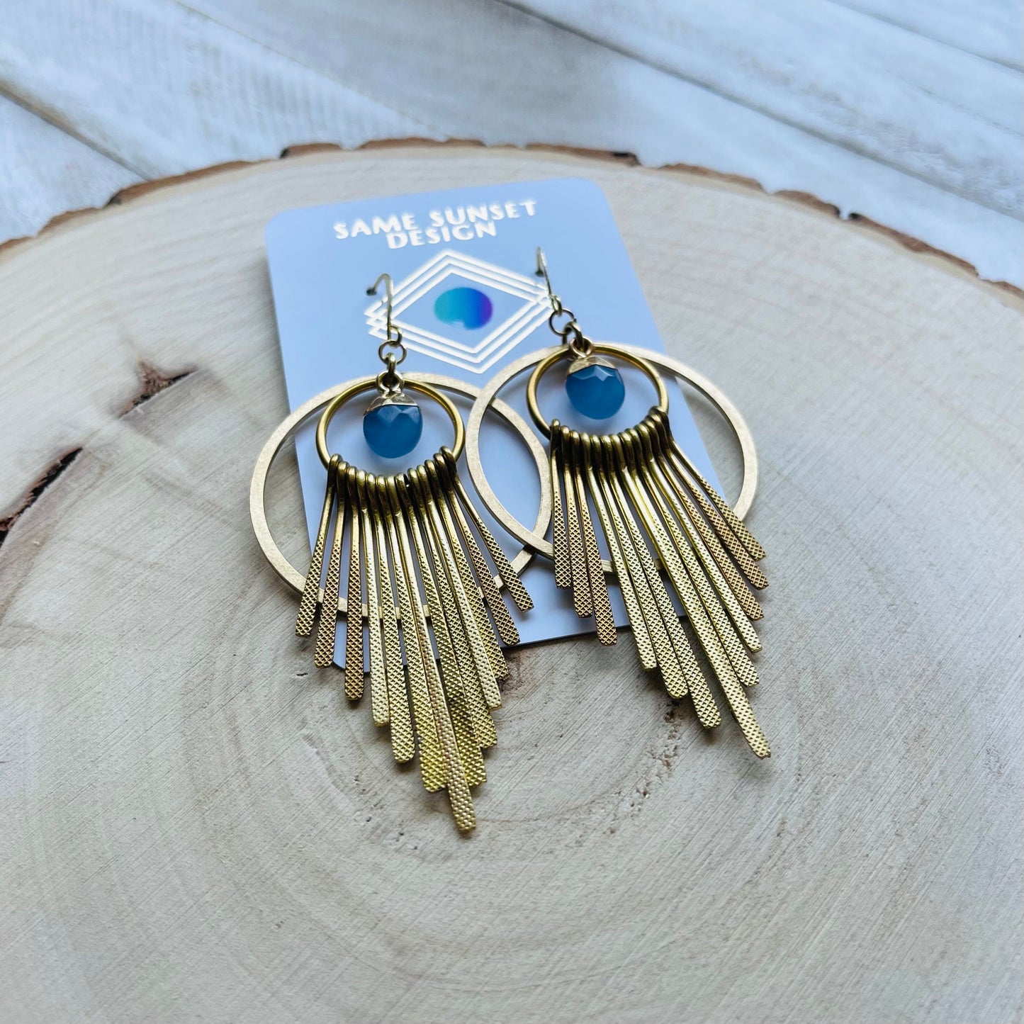 Jade Fringe Earrings