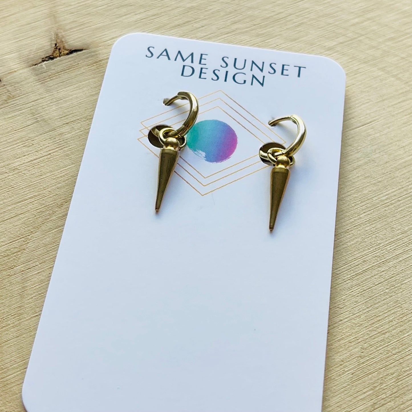 Spike Huggie Hoop Earrings