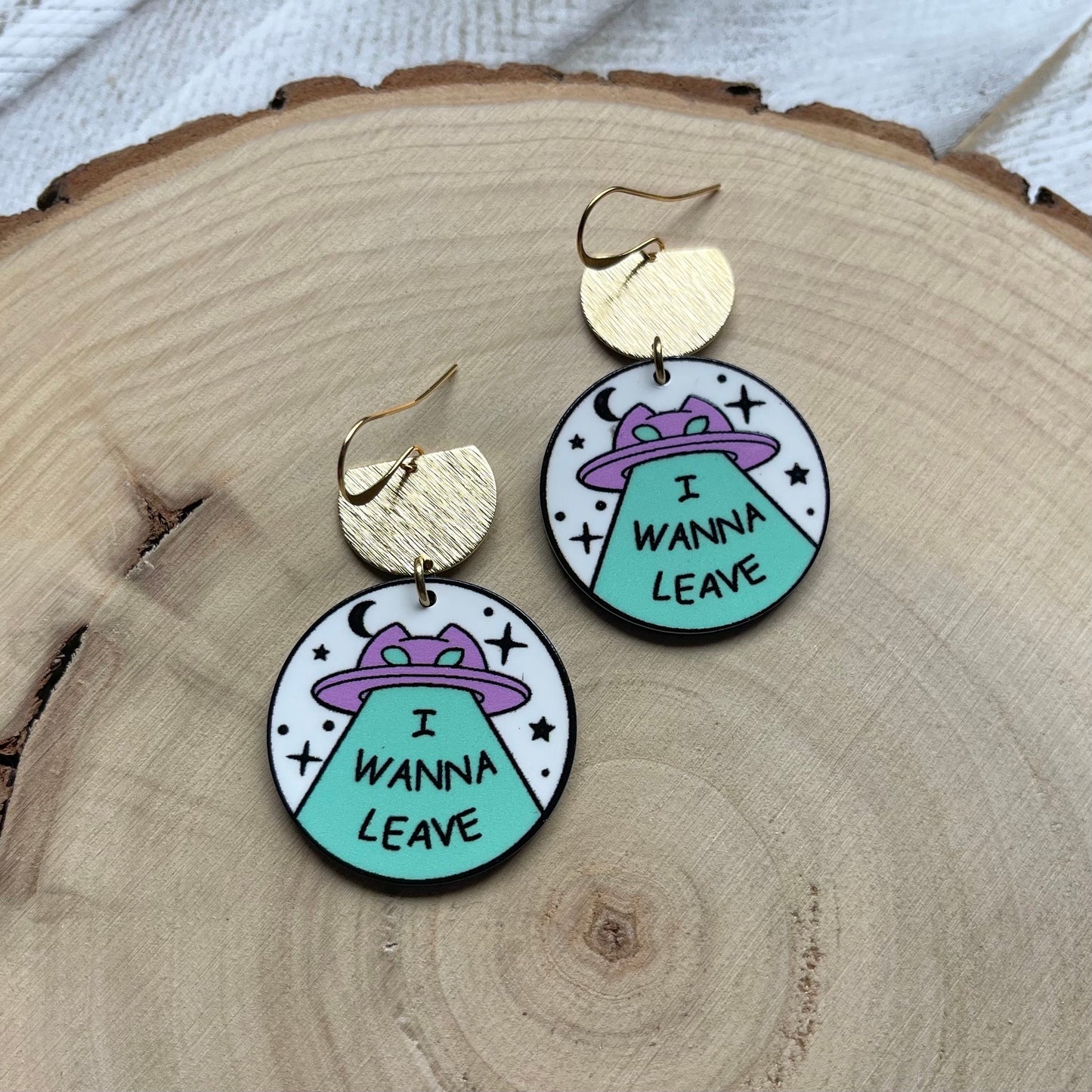 UFO Cat Earrings