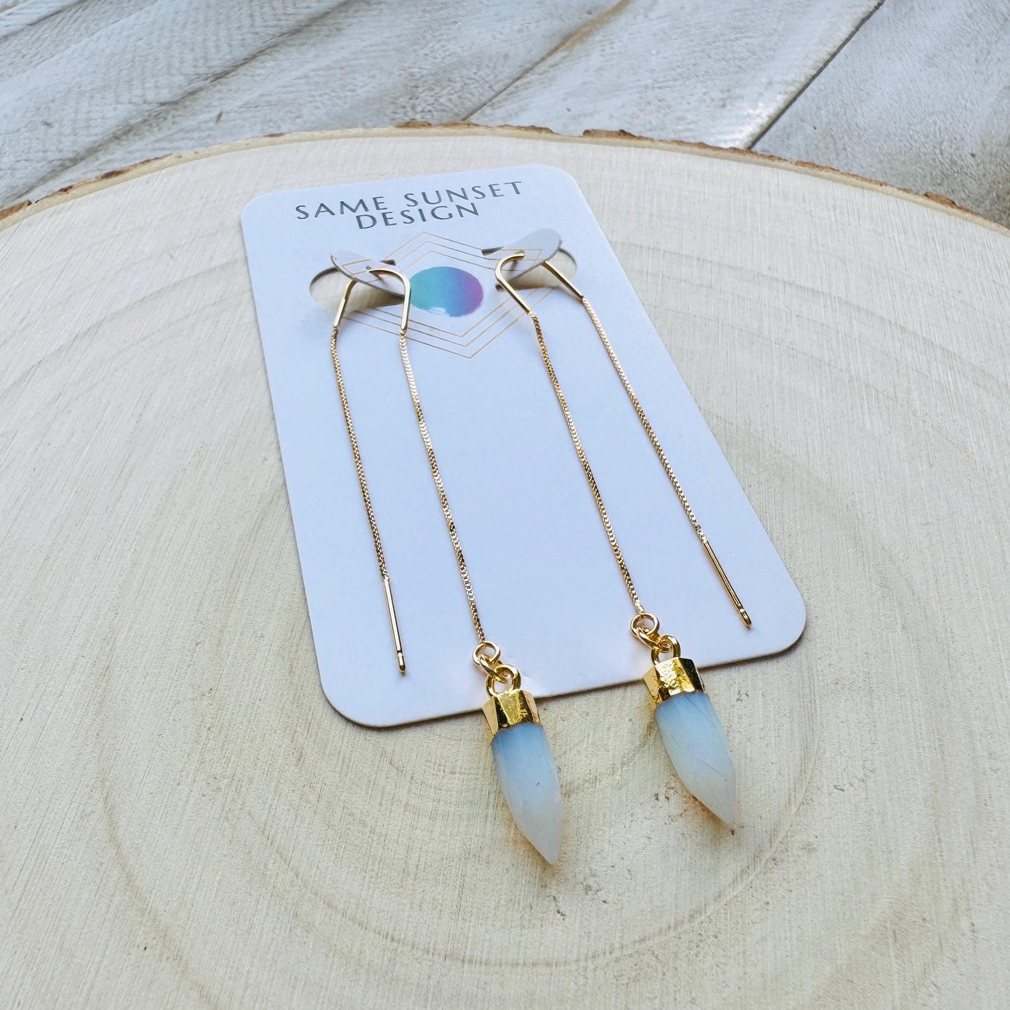 Opalite Threader Earrings