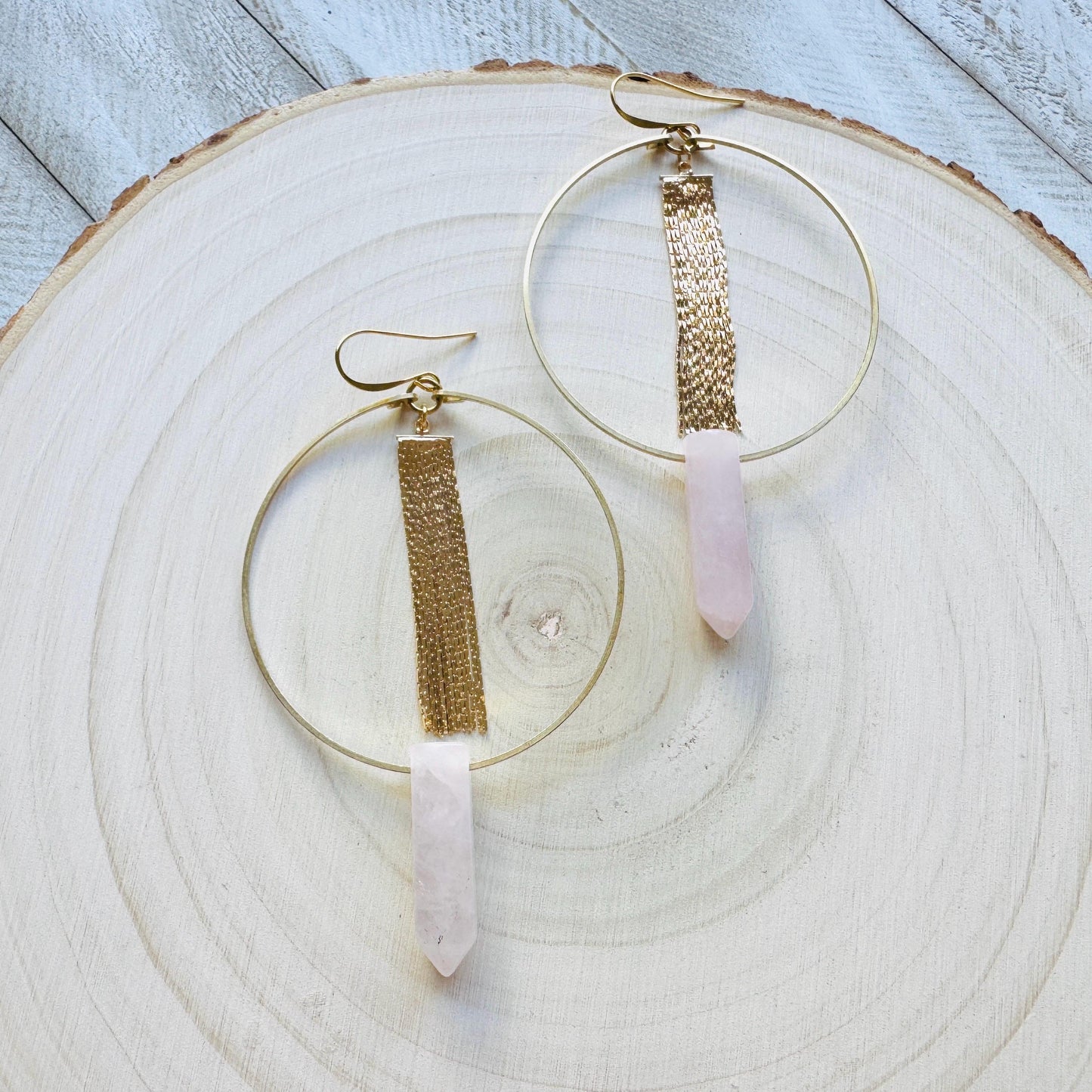 Rose Quartz Earrings