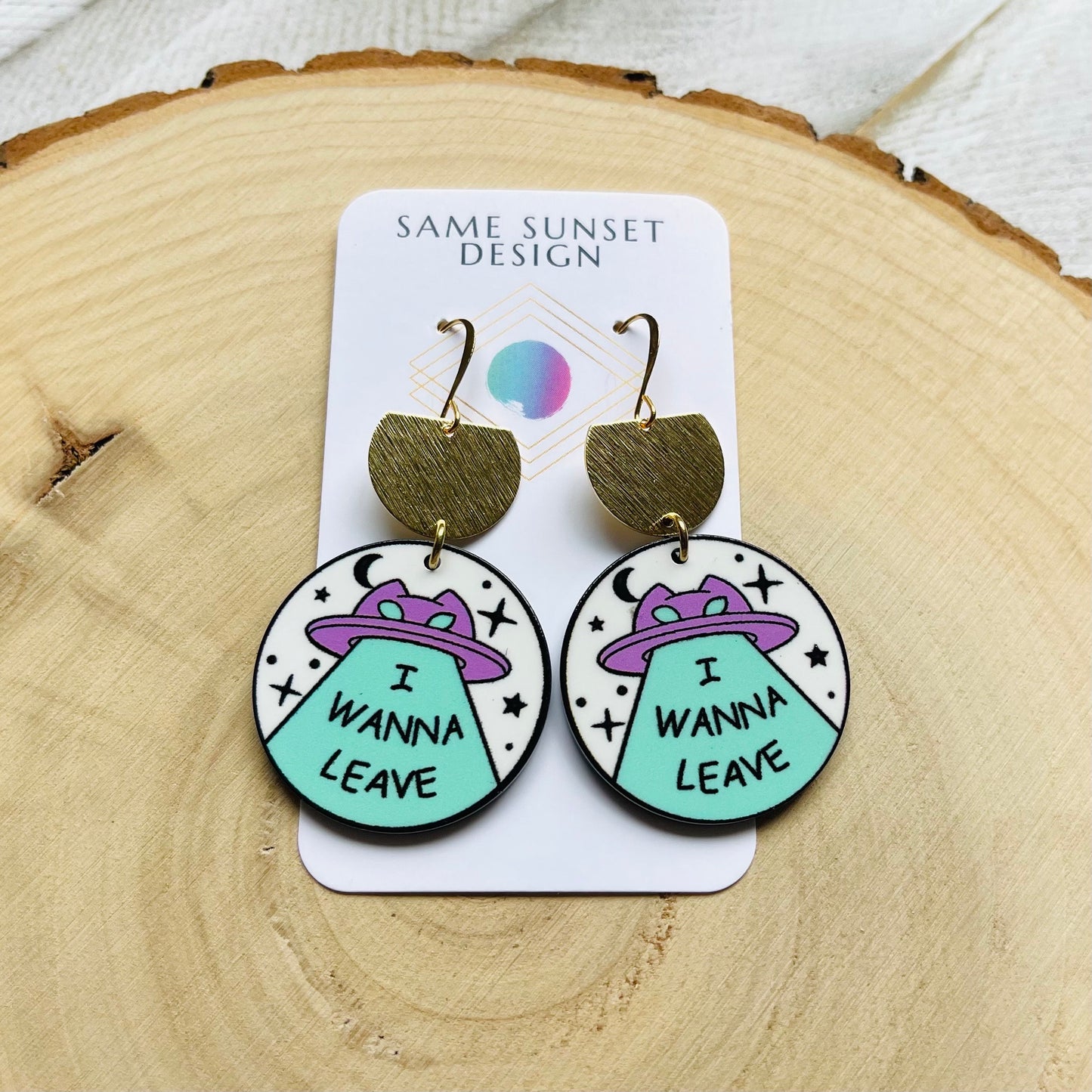 UFO Cat Earrings