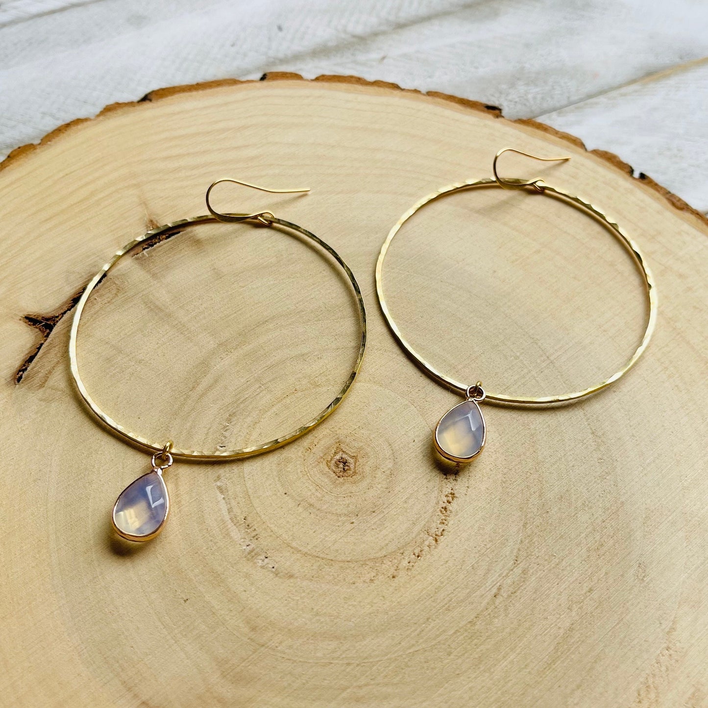 Opalite Hoop Earrings