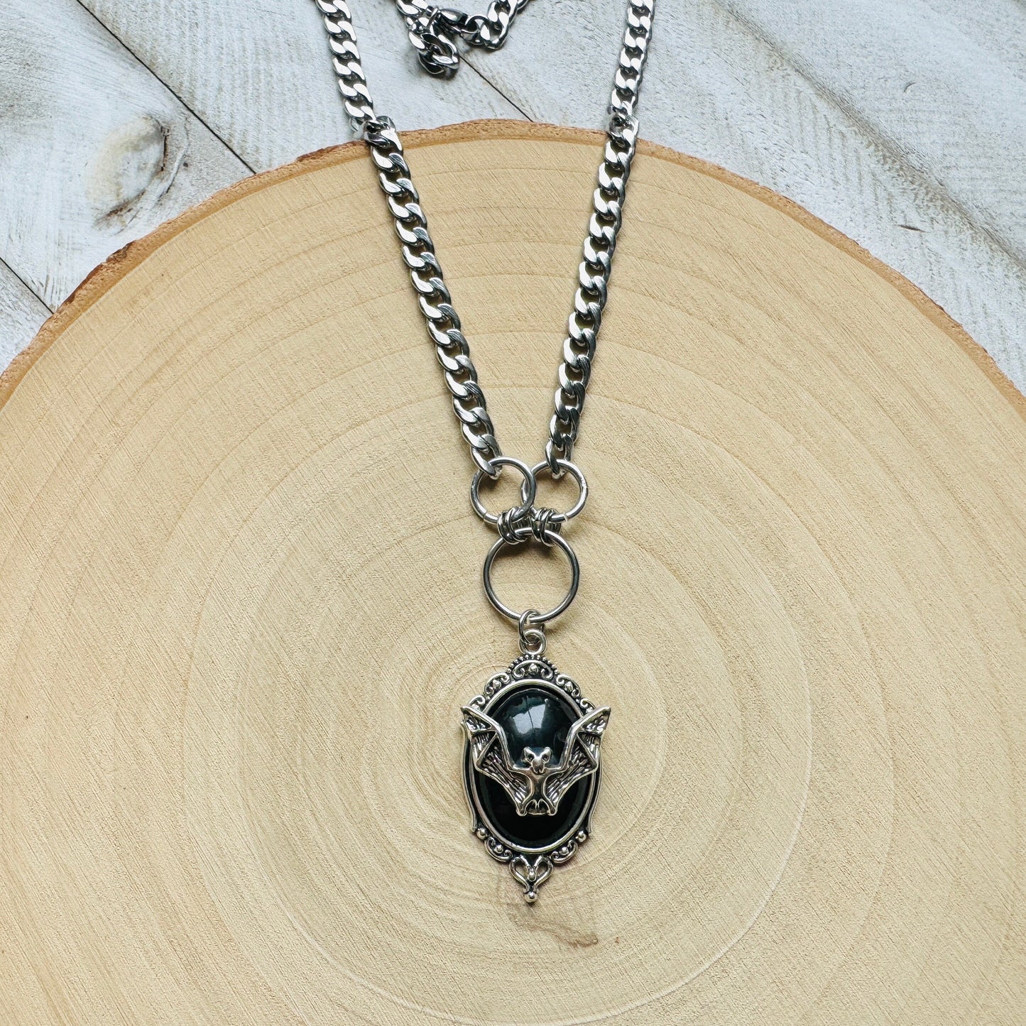 Stainless Steel Bat Necklace