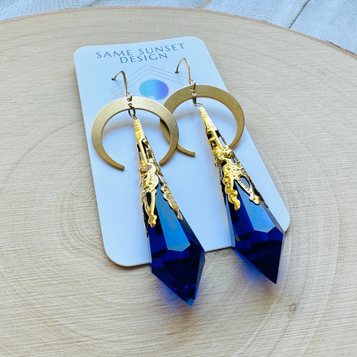 Blue Moon Crystal Earrings