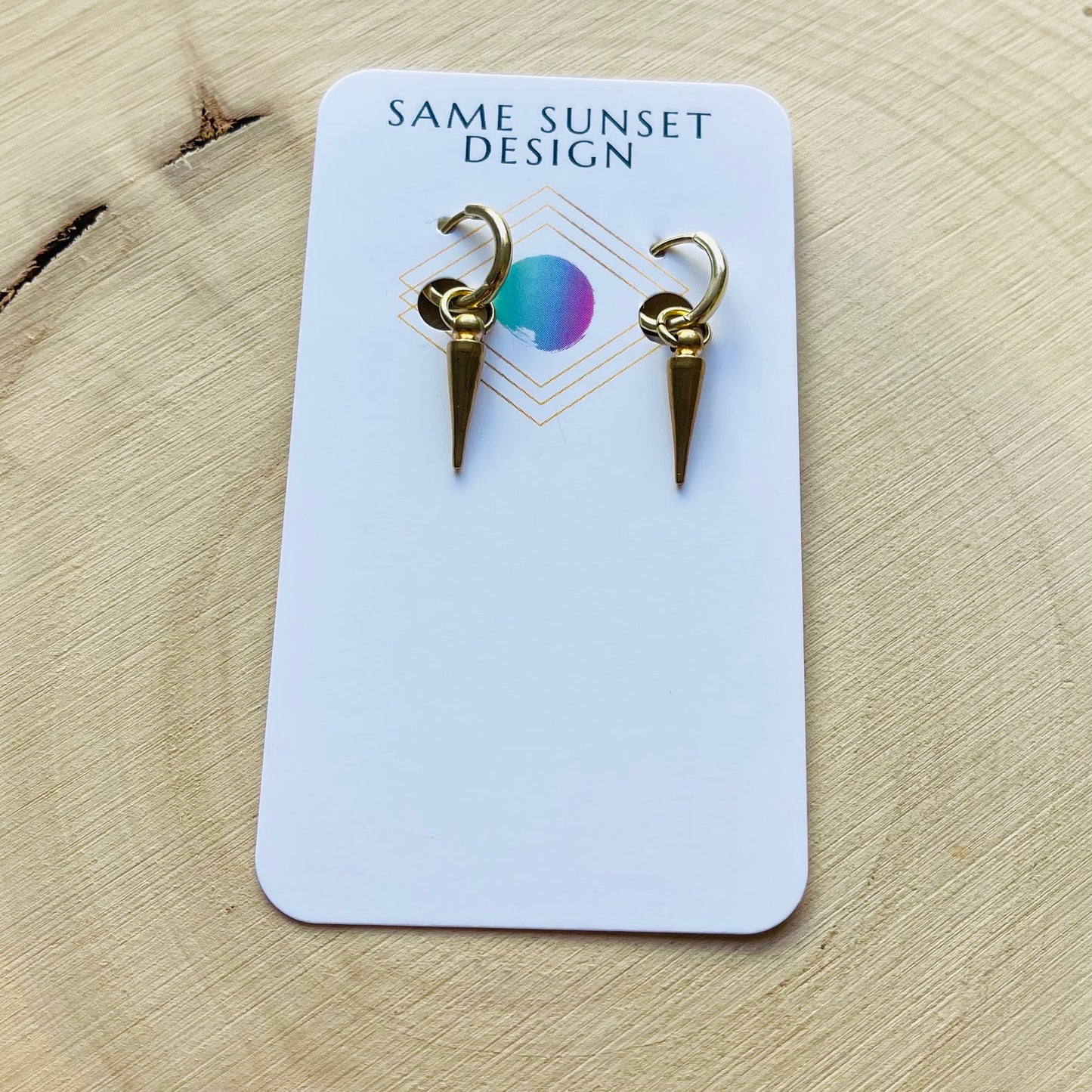 Spike Huggie Hoop Earrings
