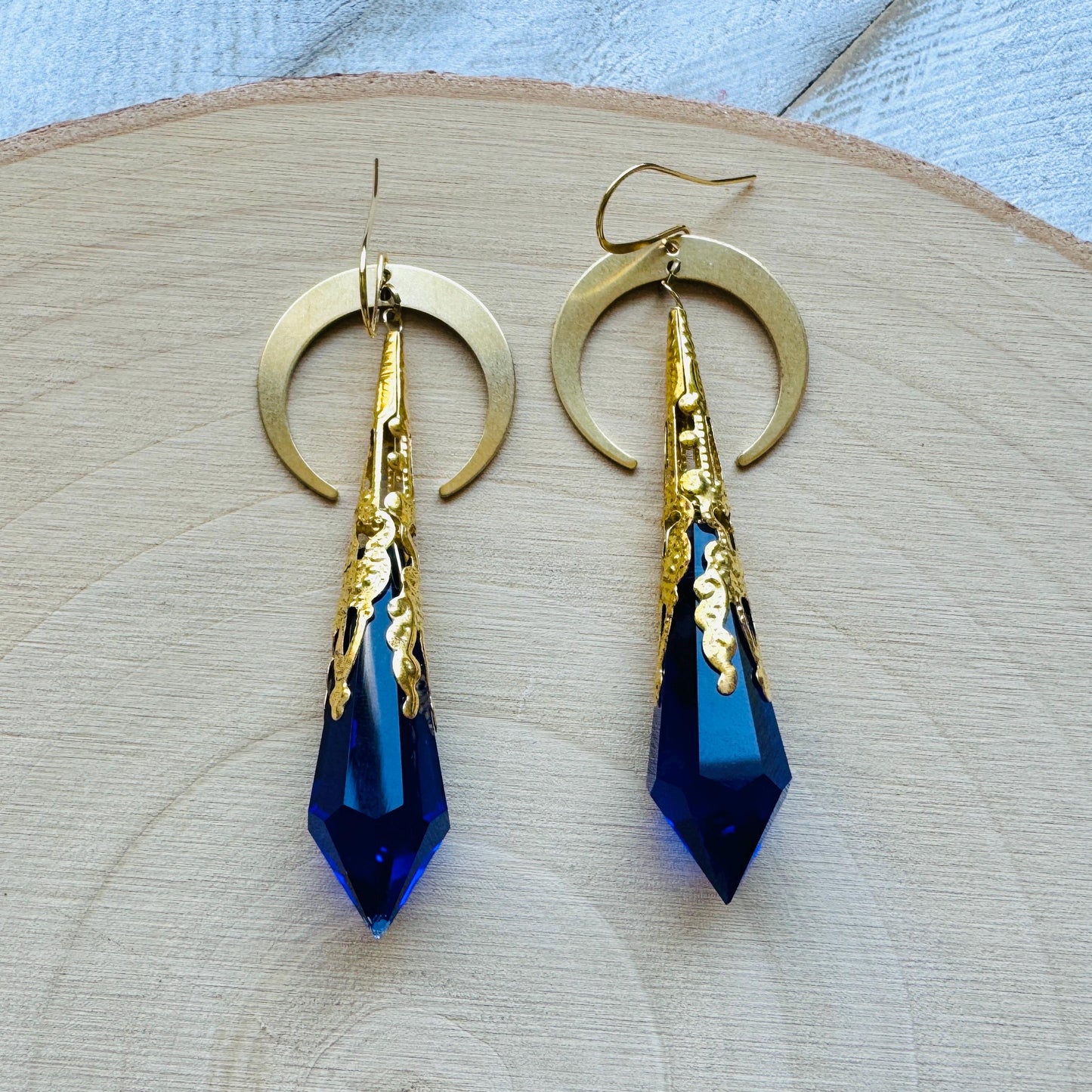 Blue Moon Crystal Earrings
