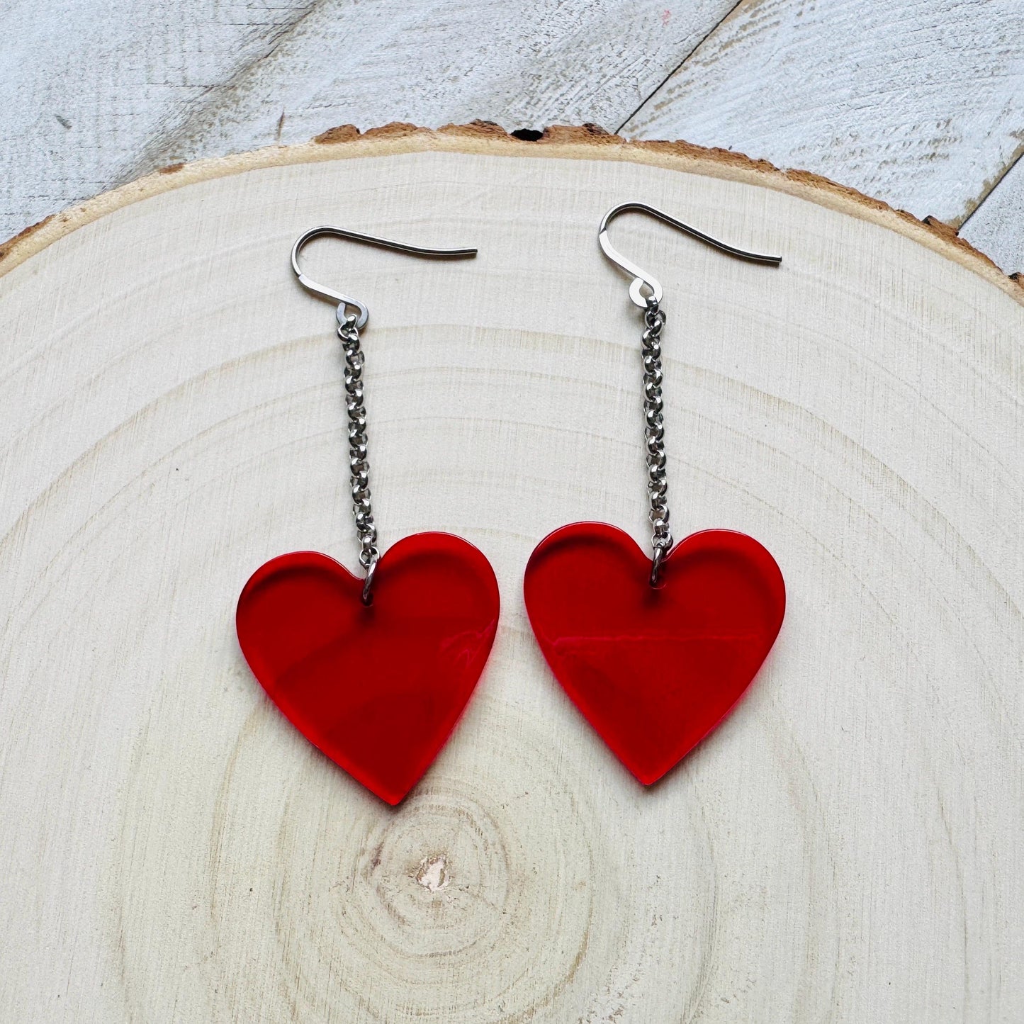 Red Heart Earrings