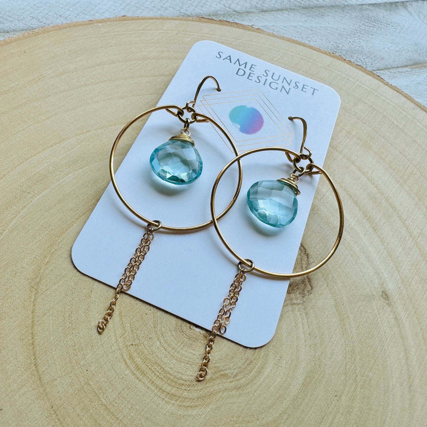 Topaz Hoop Earrings