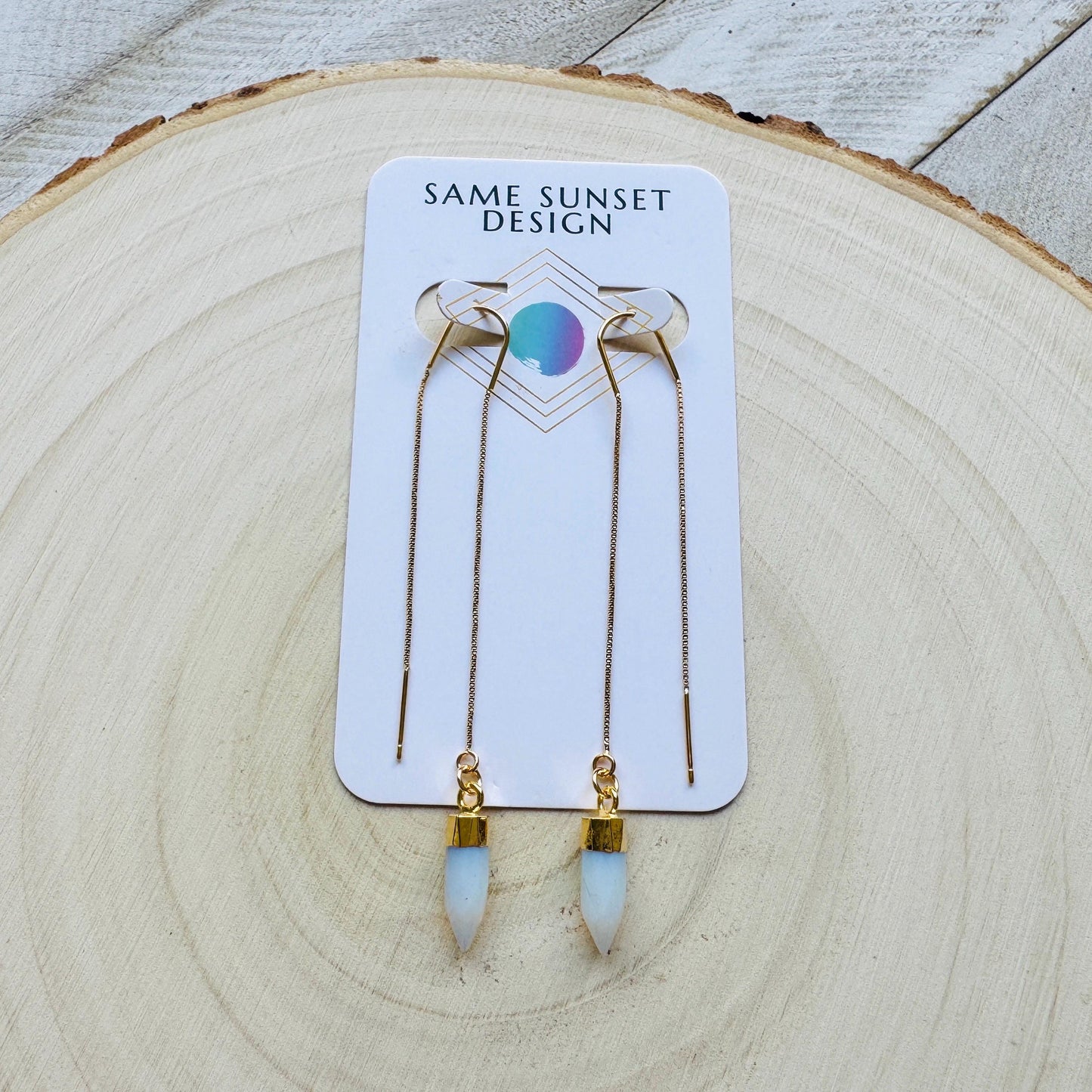 Opalite Threader Earrings