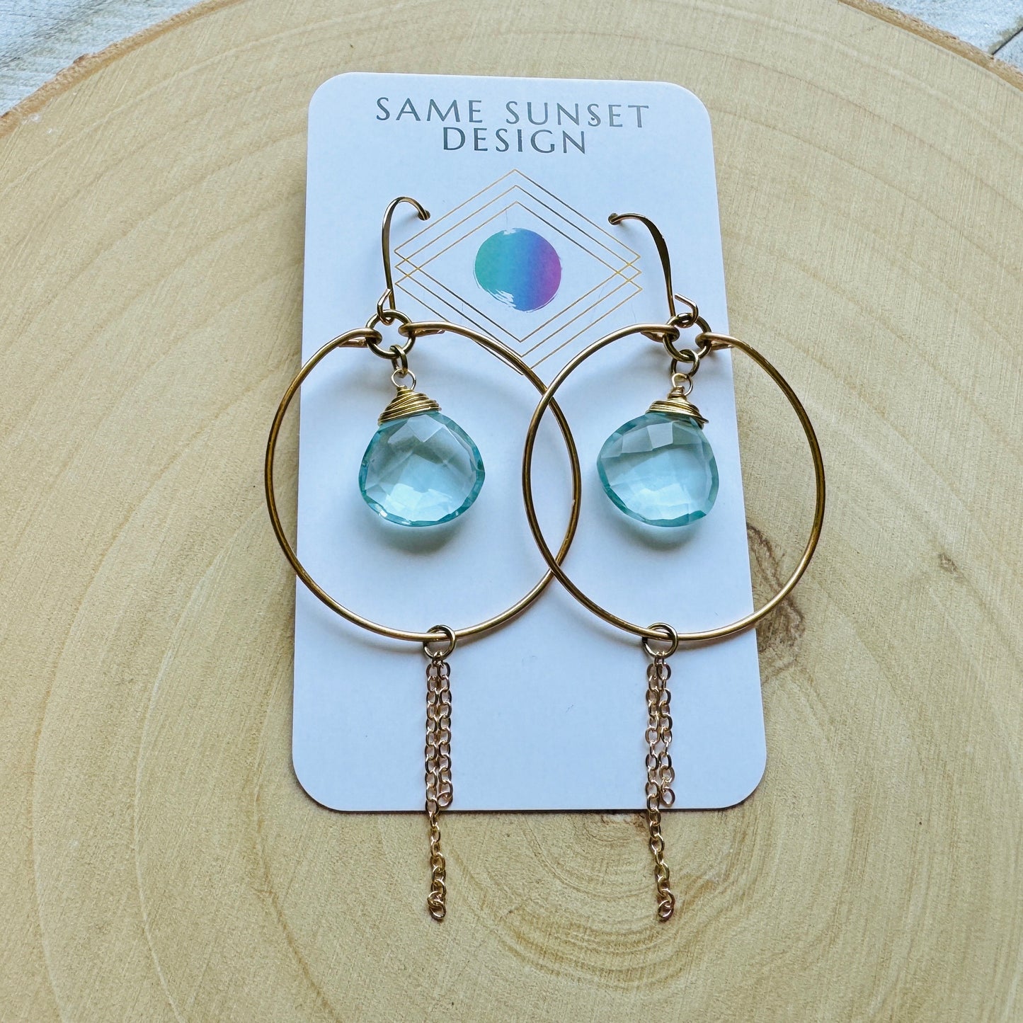 Topaz Hoop Earrings