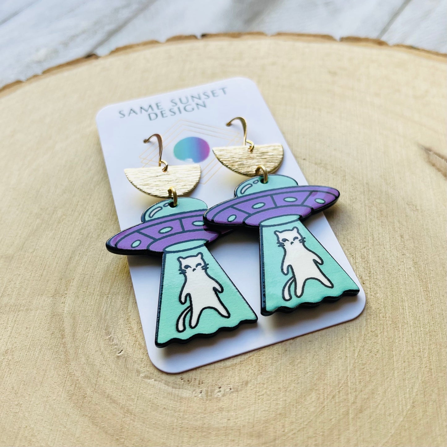UFO Cat Earrings