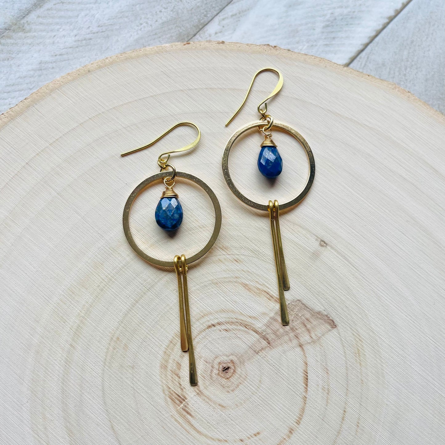 Lapis Lazuli Hoop Earrings