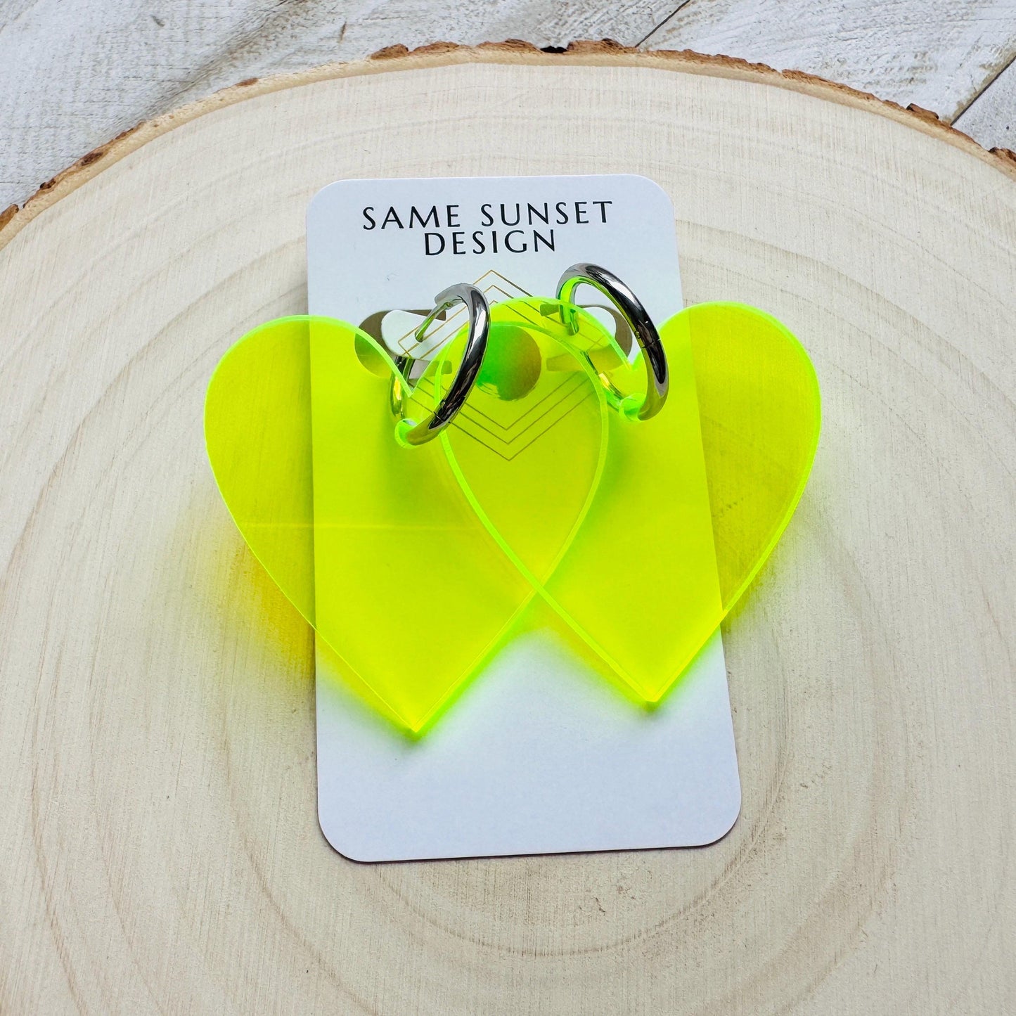 Heart Huggie Hoop Earrings