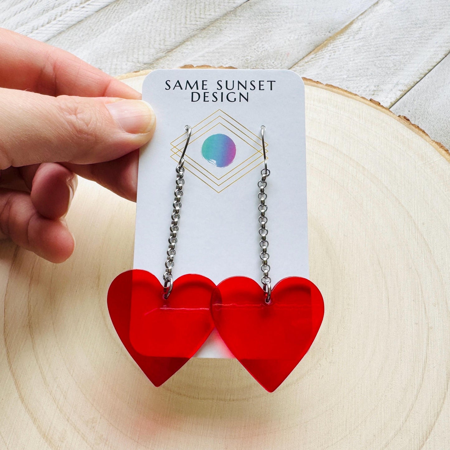 Red Heart Earrings