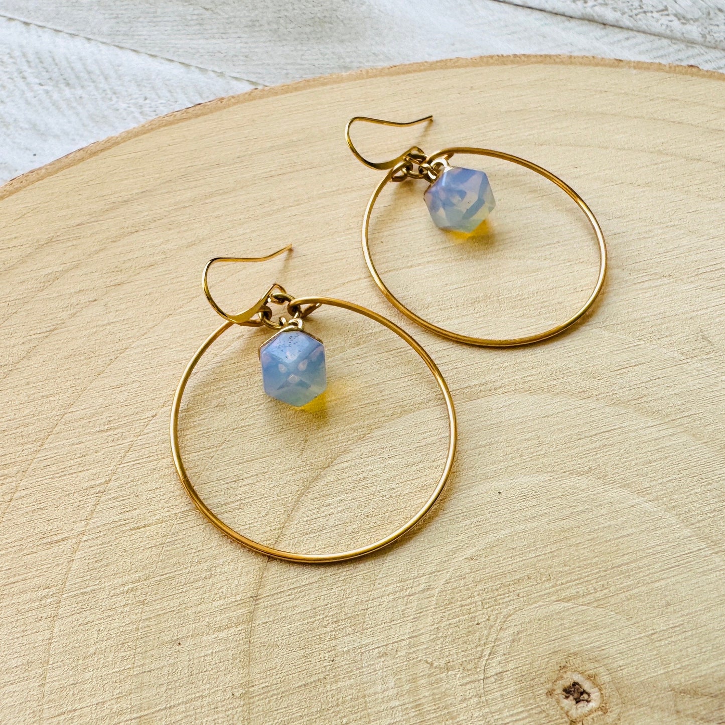 Opalite Hoop Earrings