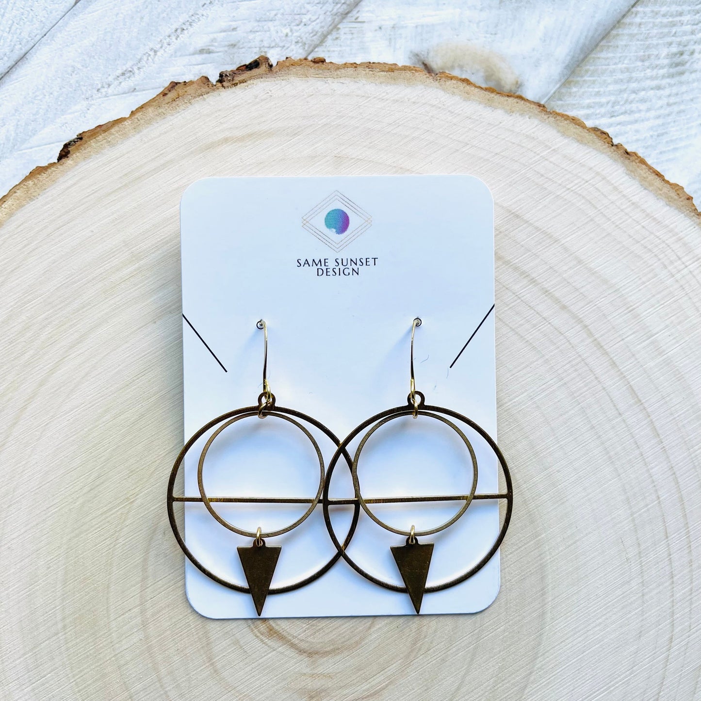 Brass Hoop Earrings