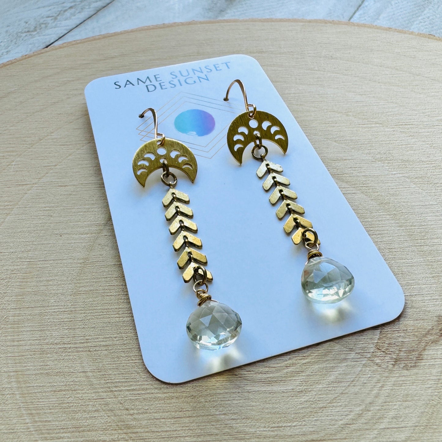 Green Amethyst Earrings