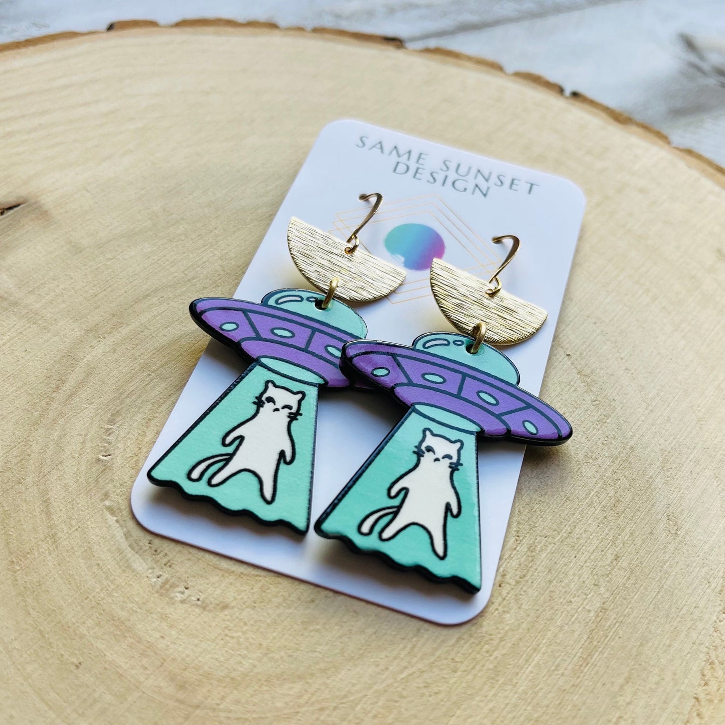 UFO Cat Earrings