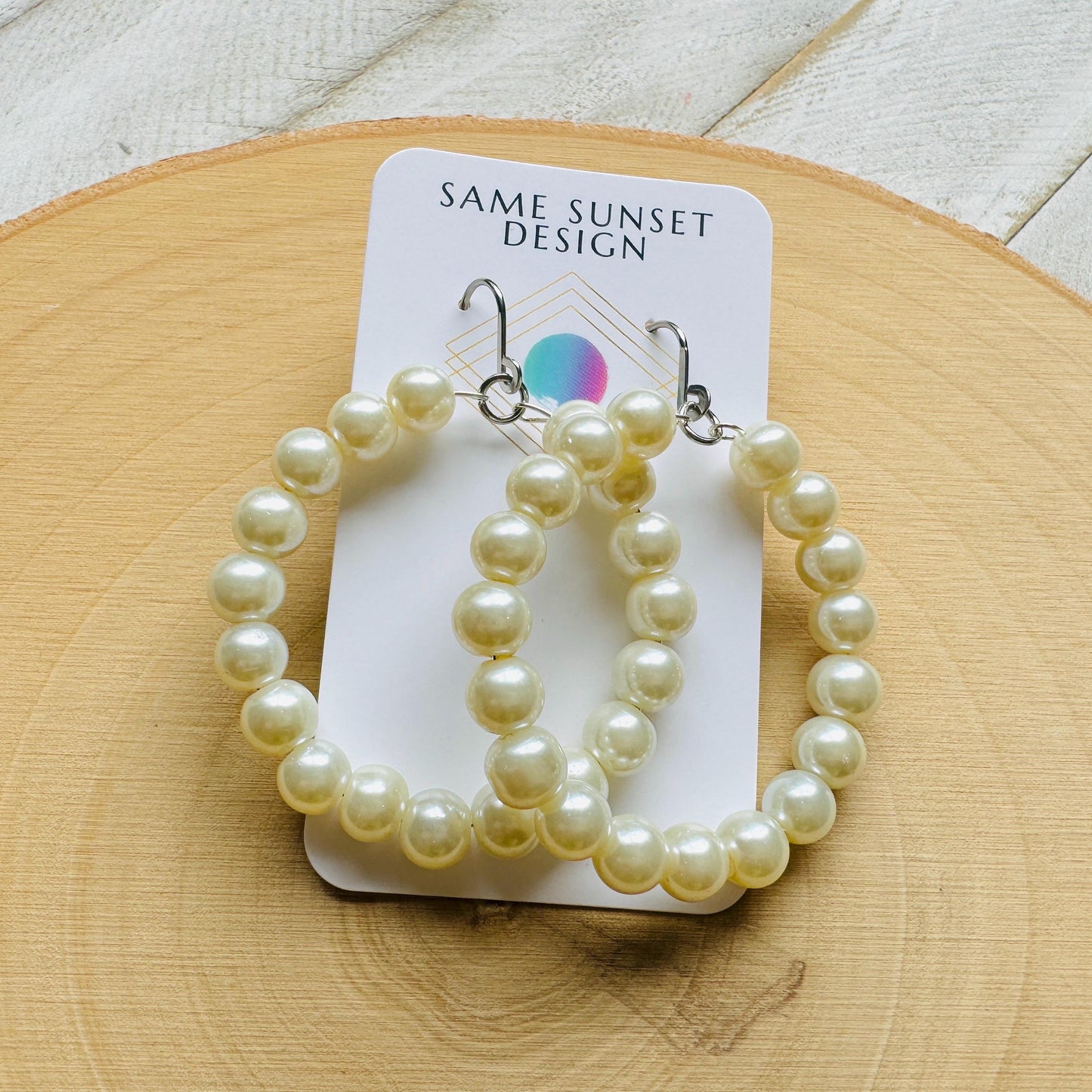 Faux Pearl Earrings