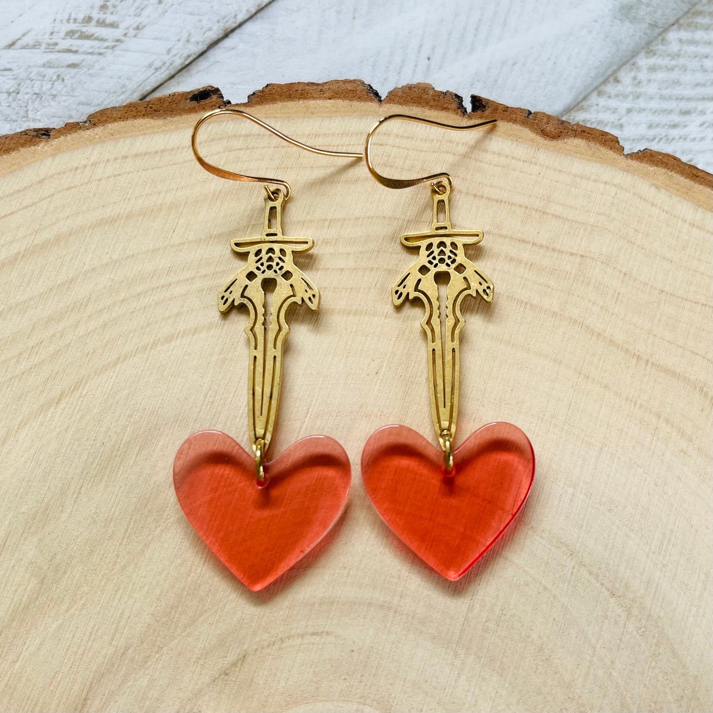 Sword Heart Earrings