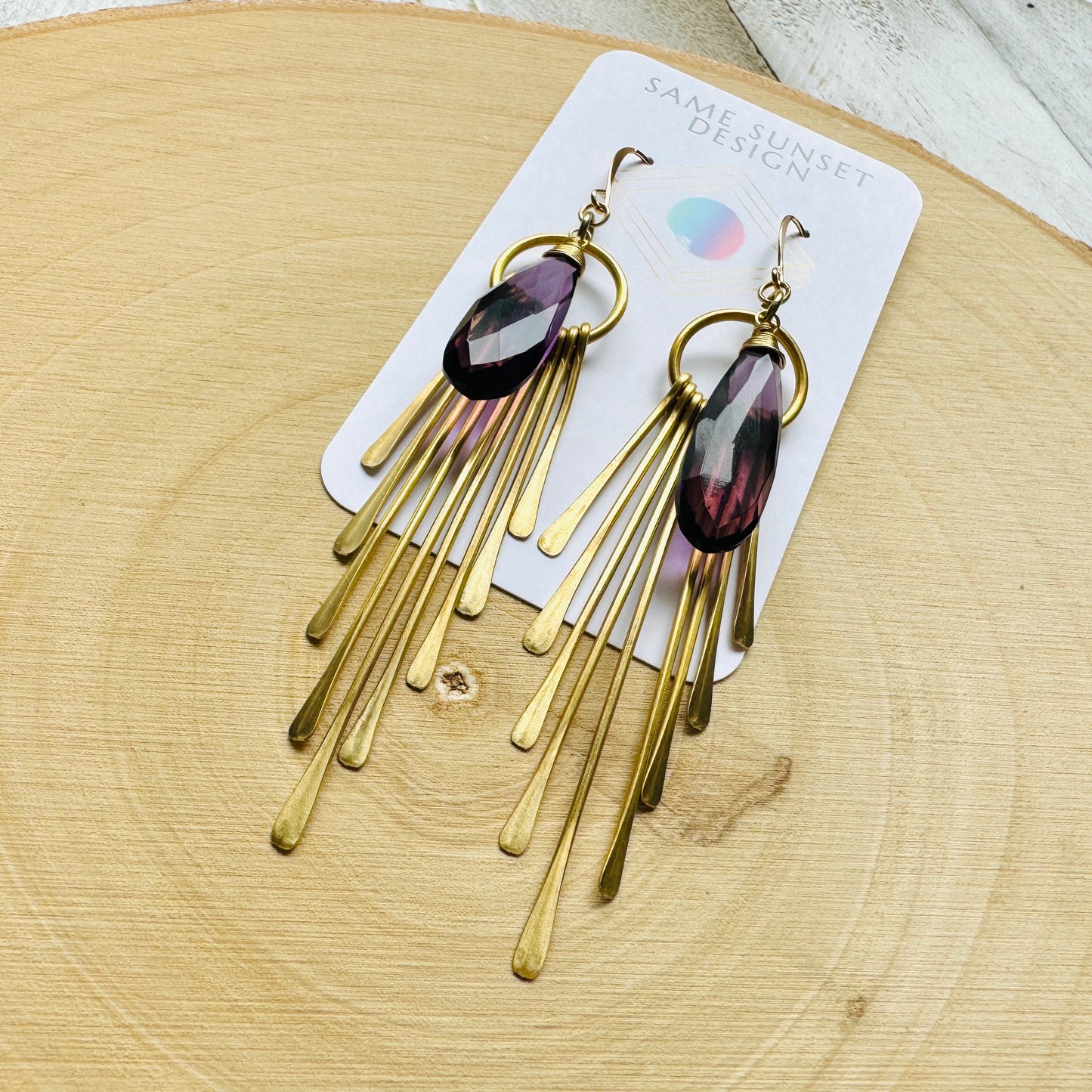 Amethyst Fringe Earrings