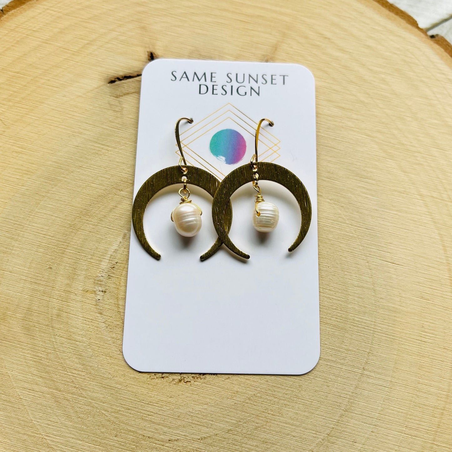 Pearl Moon Earrings