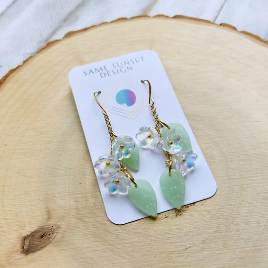 Glass Flower Earrings