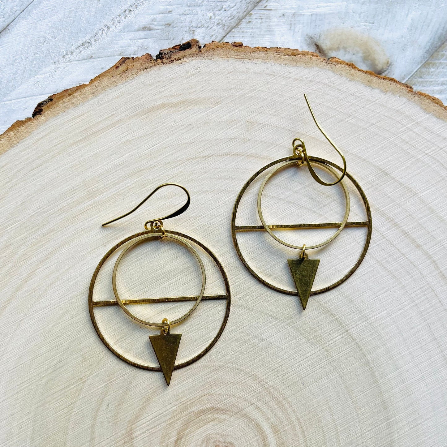 Brass Hoop Earrings