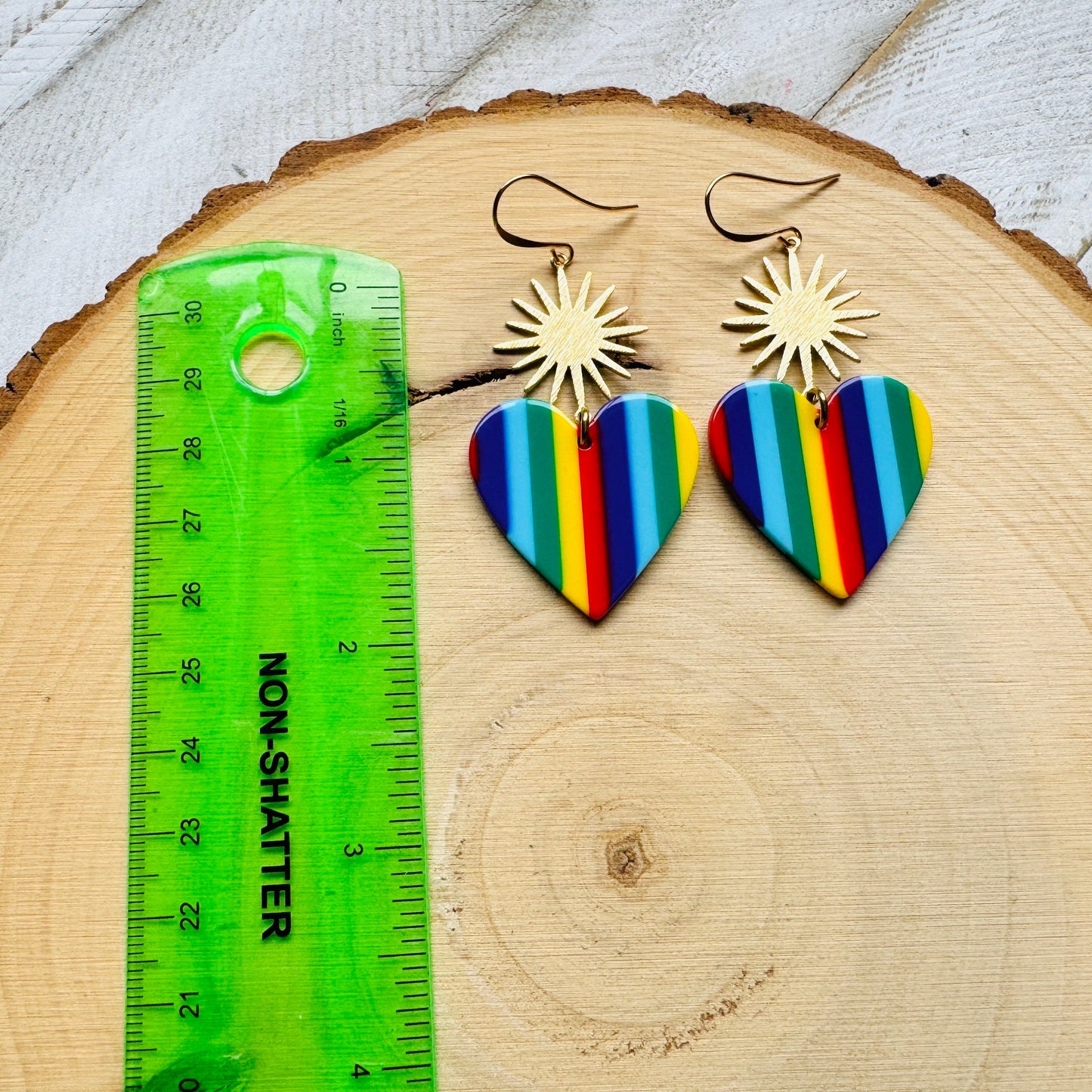 Rainbow Heart Earrings